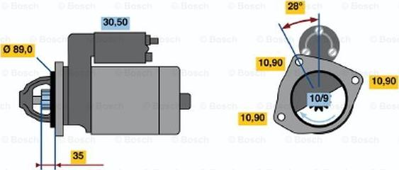 BOSCH 0 986 012 430 - Стартер autozip.com.ua