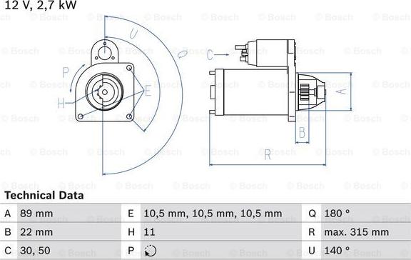 BOSCH 0 986 012 680 - Стартер autozip.com.ua