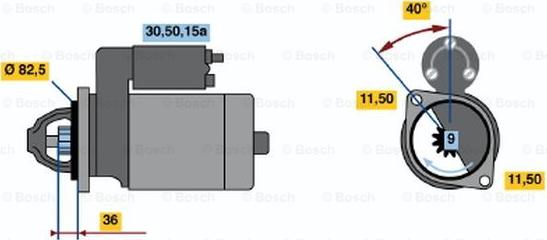 BOSCH 0 986 012 061 - Стартер autozip.com.ua