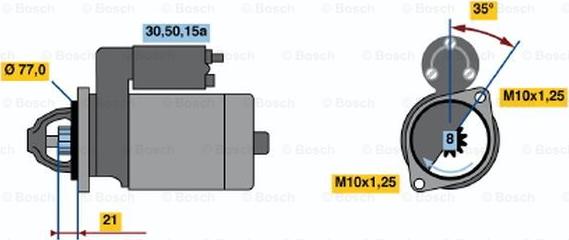 BOSCH 0 986 012 171 - Стартер autozip.com.ua