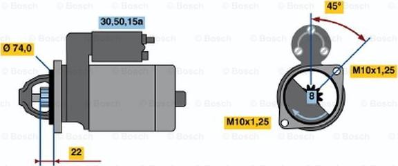 BOSCH 0 986 012 861 - Стартер autozip.com.ua