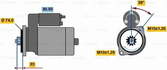 BOSCH 0 986 012 311 - Стартер autozip.com.ua