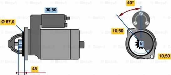 BOSCH 0 986 012 291 - Стартер autozip.com.ua