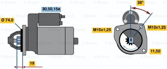 BOSCH 0 986 012 271 - Стартер autozip.com.ua