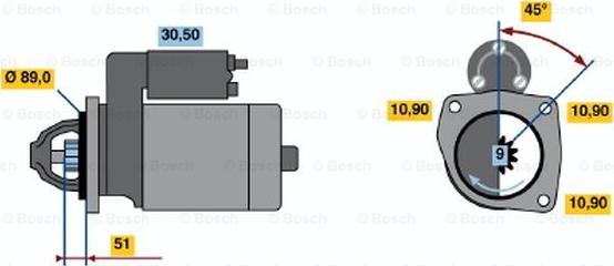 BOSCH 0 986 012 750 - Стартер autozip.com.ua