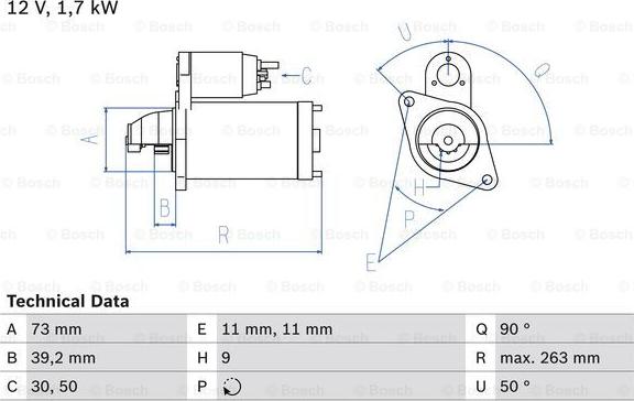 BOSCH 0 986 017 440 - Стартер autozip.com.ua