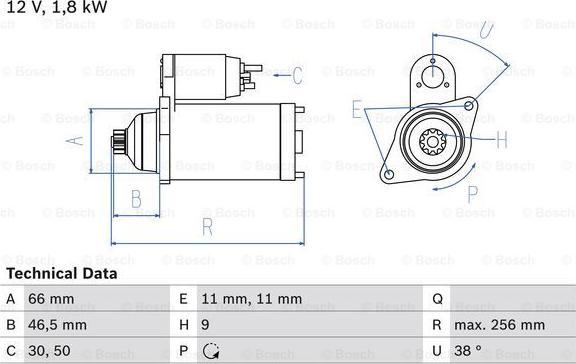 BOSCH 0 986 017 450 - Стартер autozip.com.ua