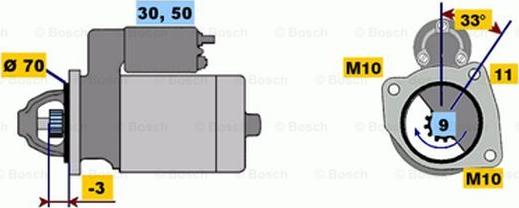 BOSCH 0 986 017 470 - Стартер autozip.com.ua