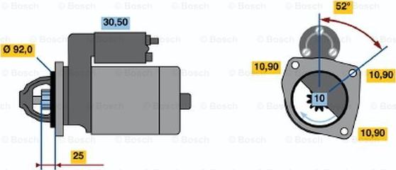 BOSCH 0 986 017 510 - Стартер autozip.com.ua