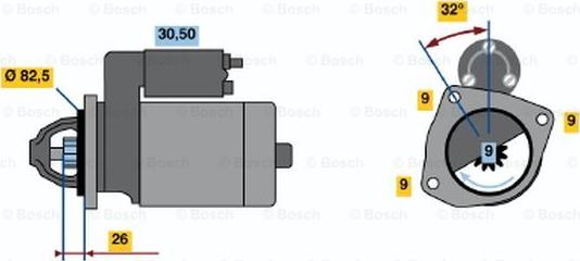 BOSCH 0 986 017 010 - Стартер autozip.com.ua