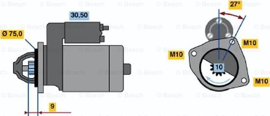 BOSCH 0 986 017 131 - Стартер autozip.com.ua