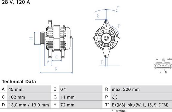 BOSCH 0 986 085 310 - Генератор autozip.com.ua