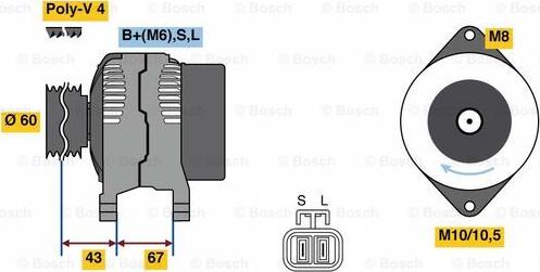 BOSCH 0 986 080 940 - Генератор autozip.com.ua