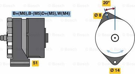 BOSCH 0 986 080 180 - Генератор autozip.com.ua