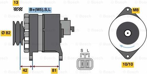 BOSCH 0 986 080 170 - Генератор autozip.com.ua