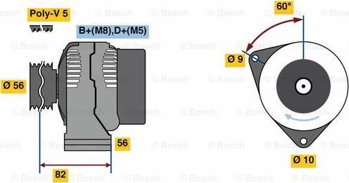 BOSCH 0 986 080 890 - Генератор autozip.com.ua