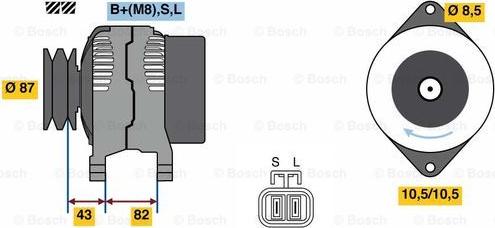 BOSCH 0 986 080 860 - Генератор autozip.com.ua