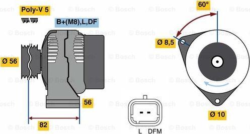 BOSCH 0 986 080 780 - Генератор autozip.com.ua