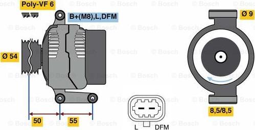 BOSCH 0 986 081 120 - Генератор autozip.com.ua