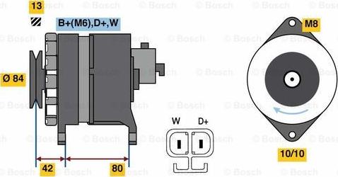 BOSCH 0 986 081 240 - Генератор autozip.com.ua