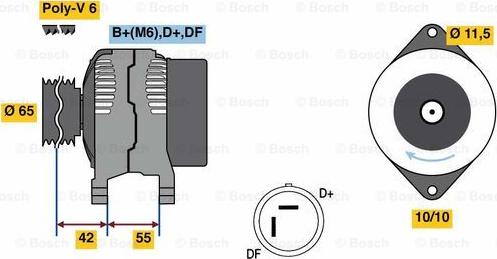 BOSCH 0 986 081 200 - Генератор autozip.com.ua