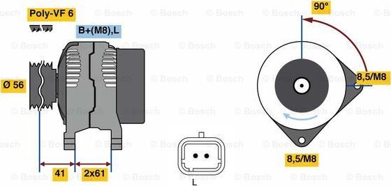 BOSCH 0 986 081 270 - Генератор autozip.com.ua