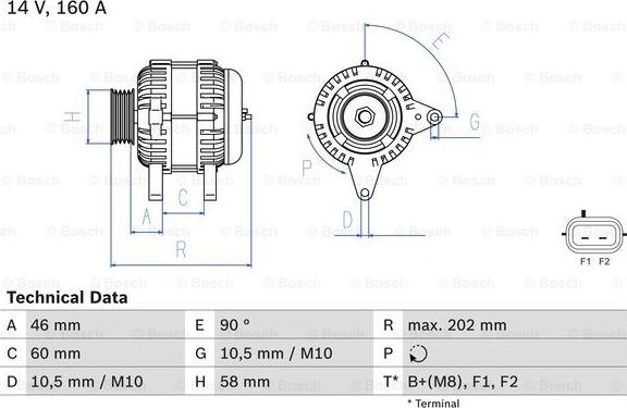 BOSCH 0 986 083 900 - Генератор autozip.com.ua