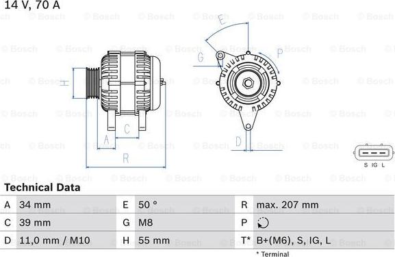 BOSCH 0 986 083 880 - Генератор autozip.com.ua