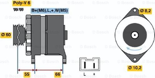 BOSCH 0 986 039 961 - Генератор autozip.com.ua