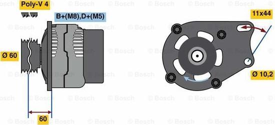 BOSCH 0 986 039 471 - Генератор autozip.com.ua