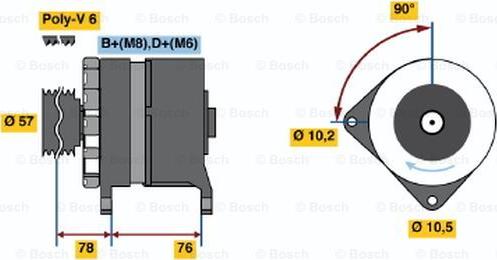 BOSCH 0 986 039 630 - Генератор autozip.com.ua