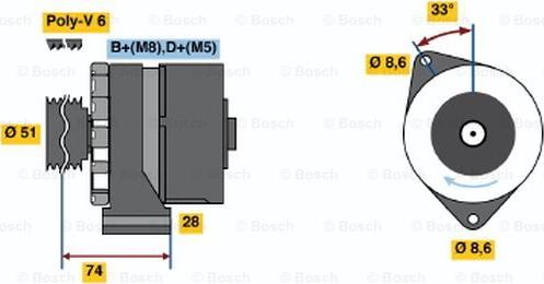 BOSCH 0 986 039 620 - Генератор autozip.com.ua