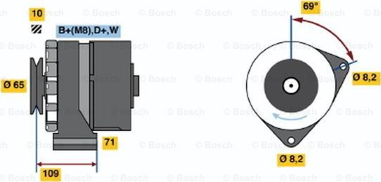 BOSCH 0 986 039 120 - Генератор autozip.com.ua