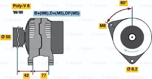 BOSCH 0 986 039 700 - Генератор autozip.com.ua