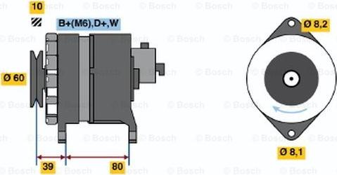 BOSCH 0 986 034 450 - Генератор autozip.com.ua