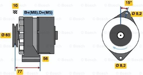 BOSCH 0 986 034 550 - Генератор autozip.com.ua