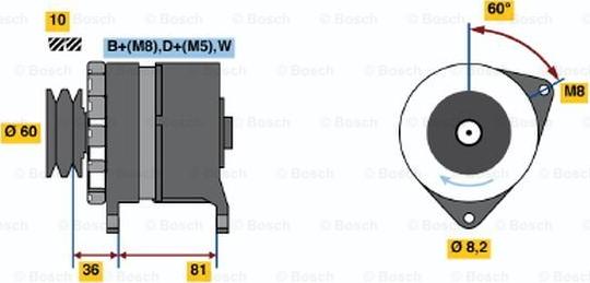 BOSCH 0 986 034 010 - Генератор autozip.com.ua