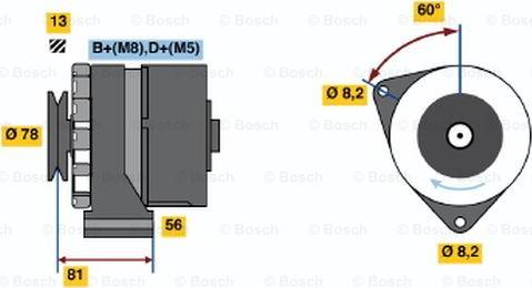 BOSCH 0 986 034 080 - Генератор autozip.com.ua