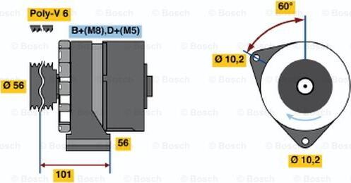 BOSCH 0 986 034 030 - Генератор autozip.com.ua