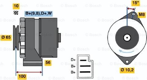 BOSCH 0 986 034 180 - Генератор autozip.com.ua