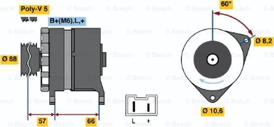 BOSCH 0 986 034 841 - Генератор autozip.com.ua