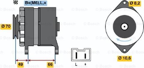 BOSCH 0 986 034 801 - Генератор autozip.com.ua