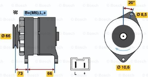 BOSCH 0 986 034 821 - Генератор autozip.com.ua