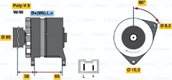 BOSCH 0 986 034 871 - Генератор autozip.com.ua