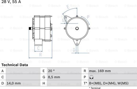 BOSCH 0 986 034 370 - Генератор autozip.com.ua