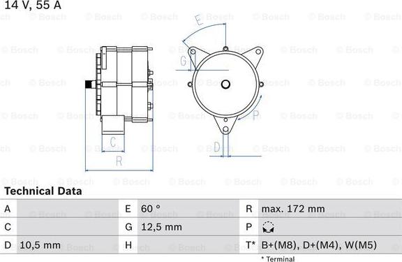 BOSCH 0 986 034 260 - Генератор autozip.com.ua