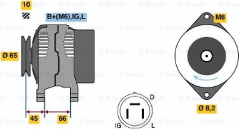 BOSCH 0 986 035 461 - Генератор autozip.com.ua