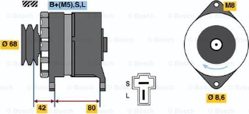 BOSCH 0 986 035 431 - Генератор autozip.com.ua