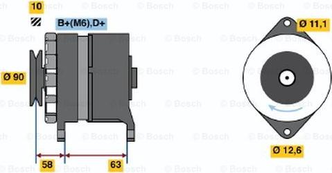 BOSCH 0 986 035 630 - Генератор autozip.com.ua