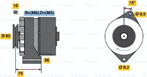 BOSCH 0 986 035 010 - Генератор autozip.com.ua